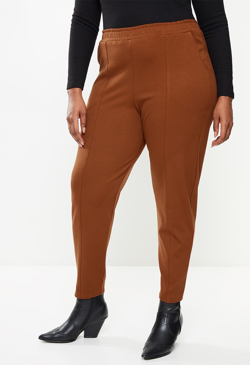 Me&B - Plus straight leg trousers - tan