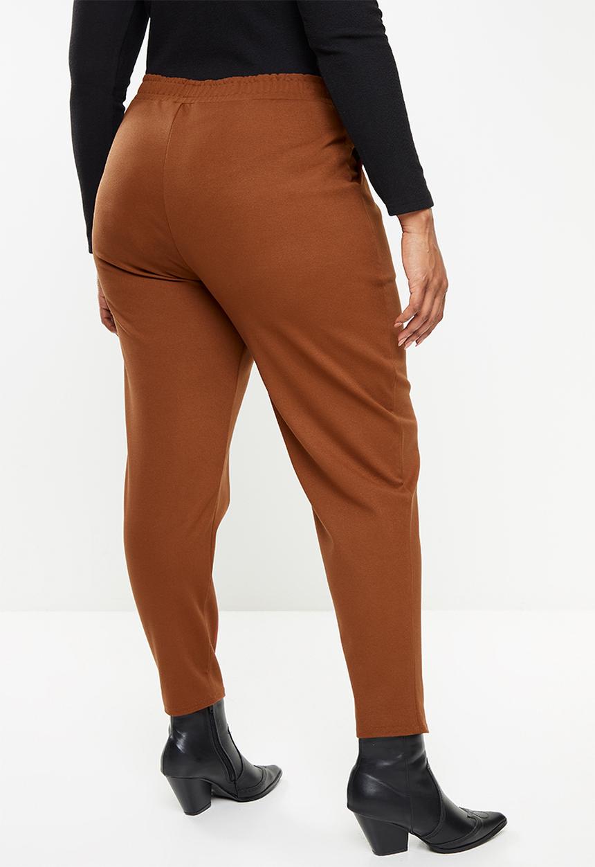 Me&B - Plus straight leg trousers - tan