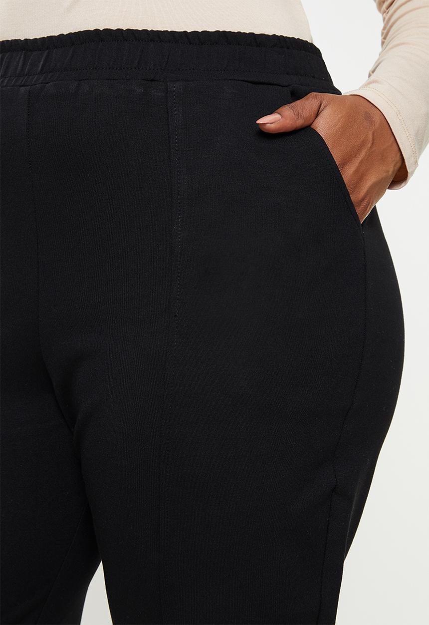 Me&B - Plus straight leg trousers - black