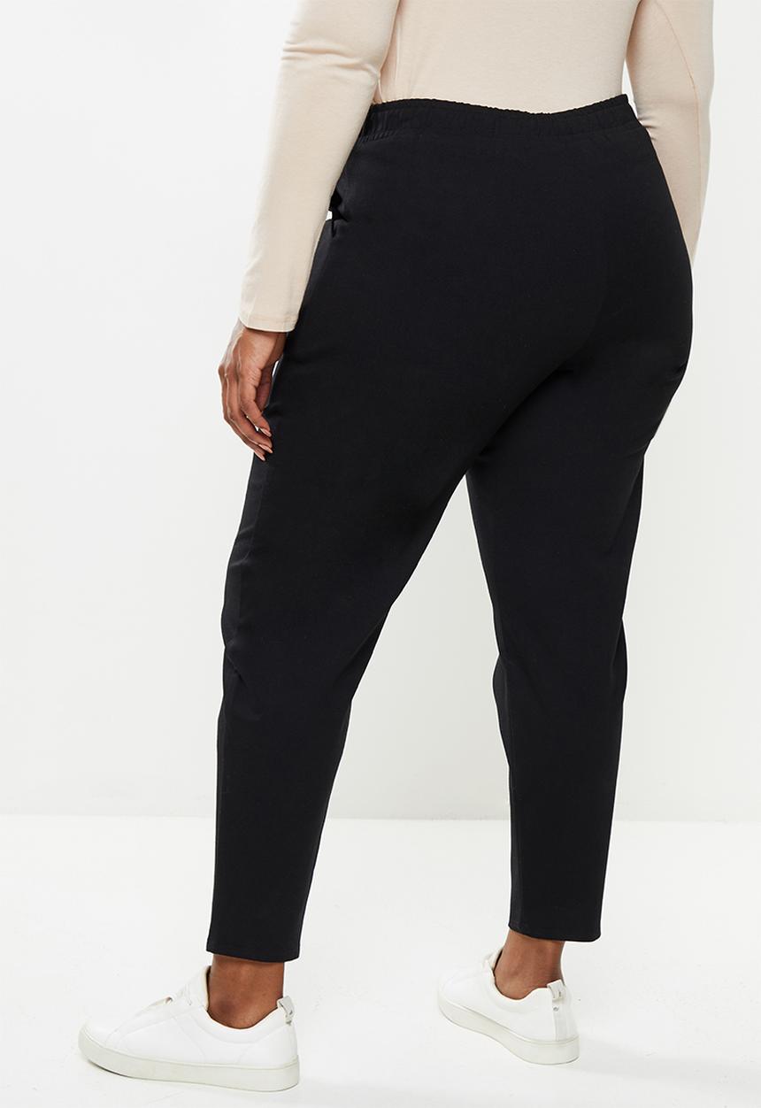 Me&B - Plus straight leg trousers - black