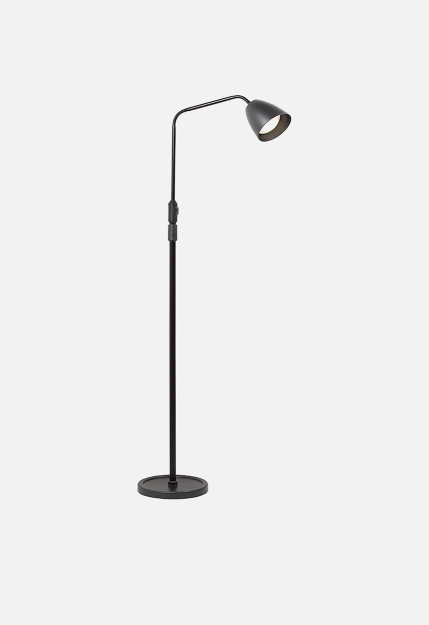 Eurolux - Gooseneck led floor lamp - black
