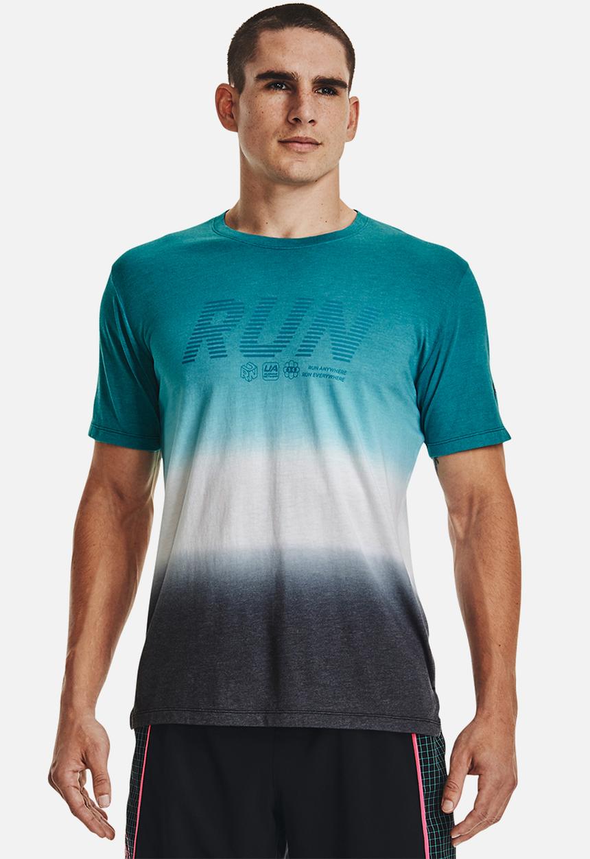 Under Armour - UA Run Anywhere Short Sleeve Tee  -Blue /  multi 