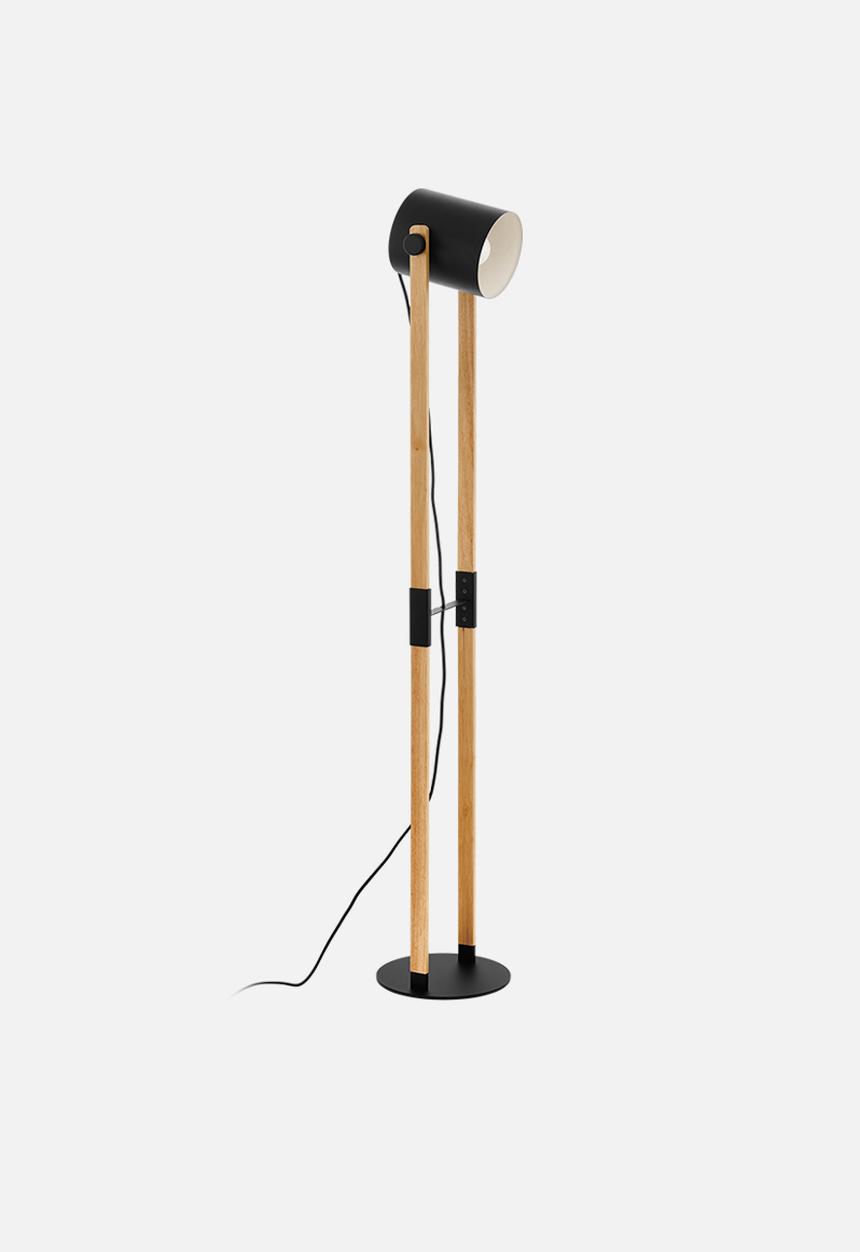 Eurolux - Hornwood 1lt floor lamp - black