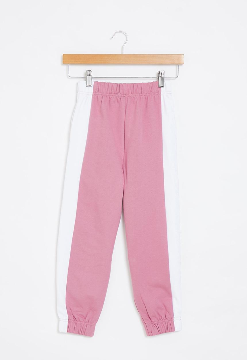 Superbalist Kids - Colourblock jogger - pink & white