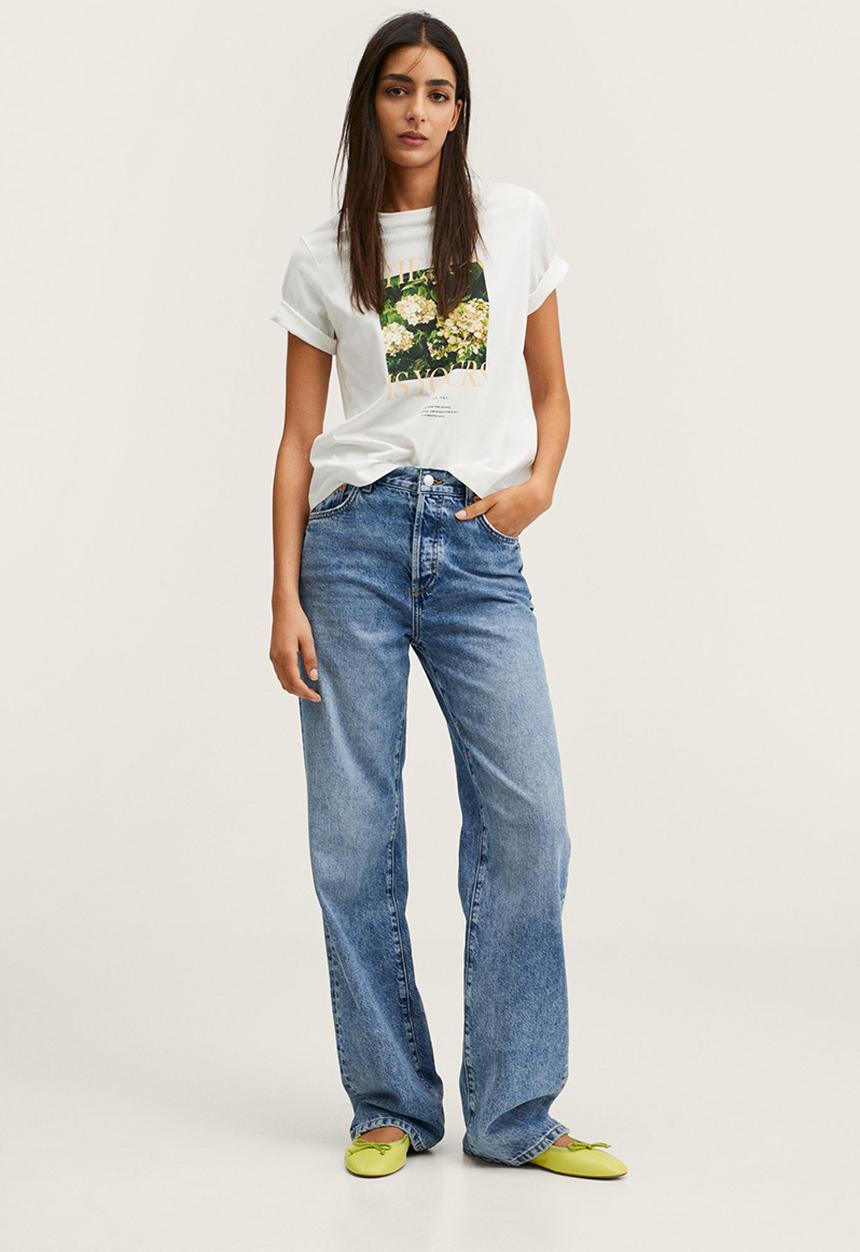 MANGO - T-shirt pstilu2 - white
