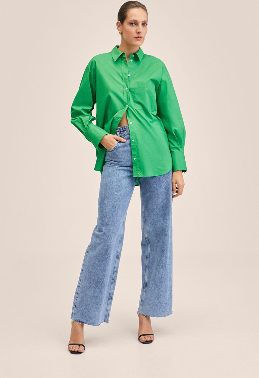 MANGO - Shirt juanes - light pastel green