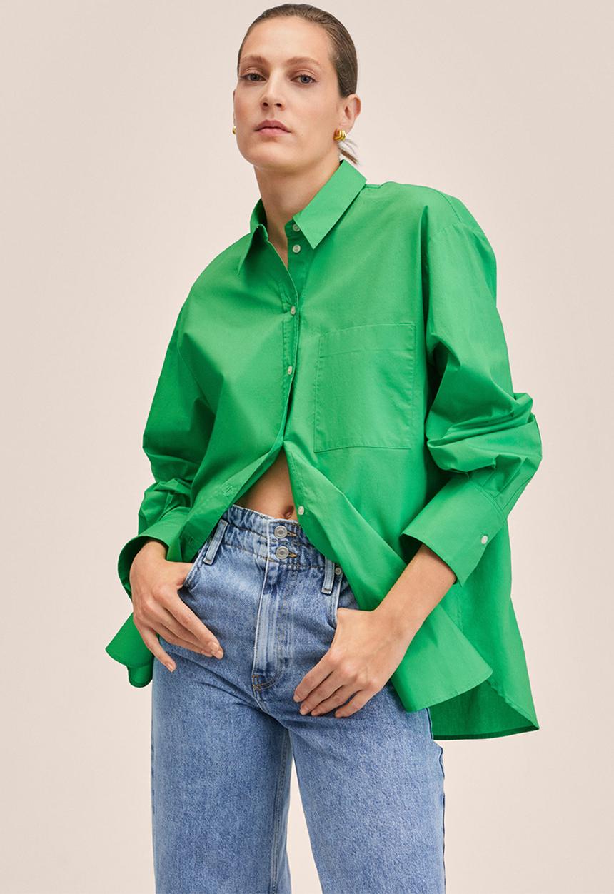 MANGO - Shirt juanes - light pastel green
