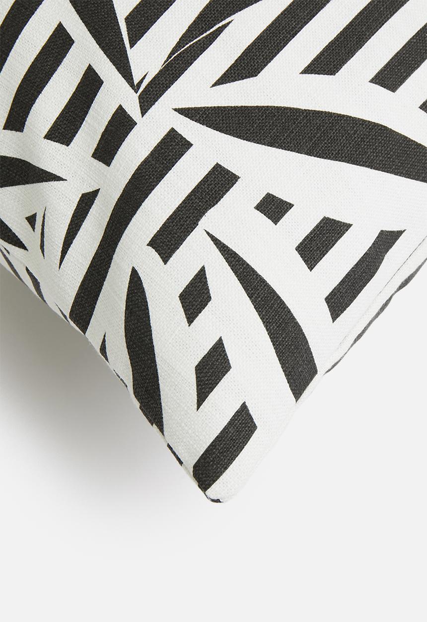 Sixth Floor - Bamboo knights cushion cover - black