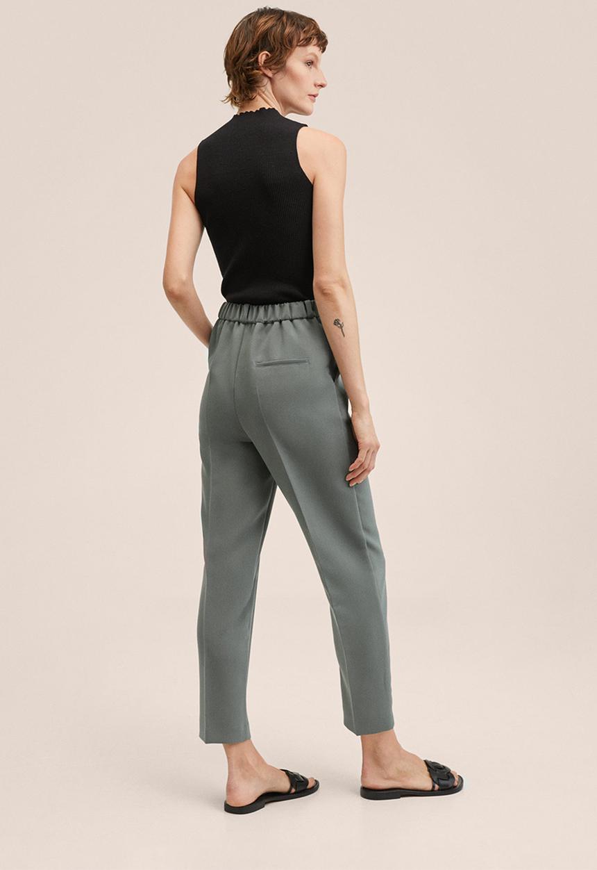 MANGO - Trousers gorito - petrol blue
