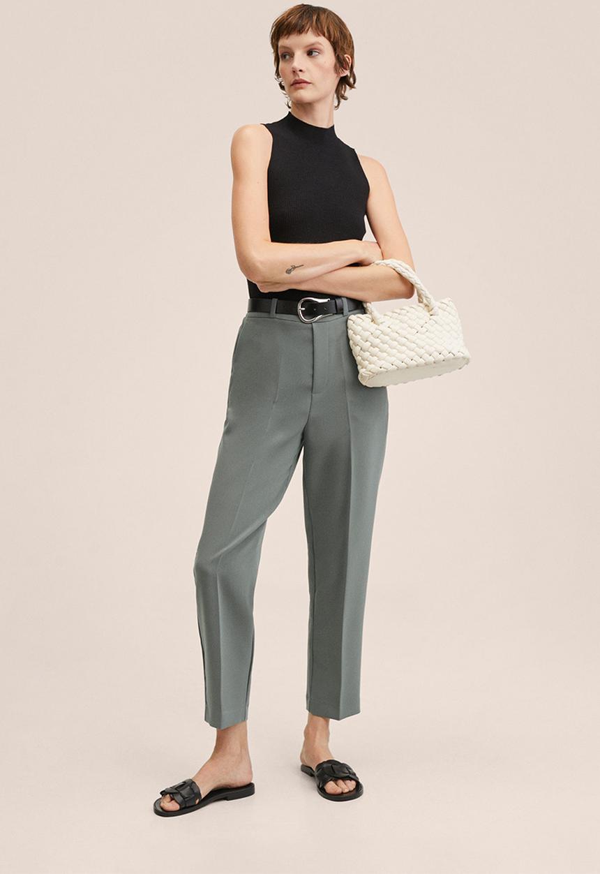 MANGO - Trousers gorito - petrol blue