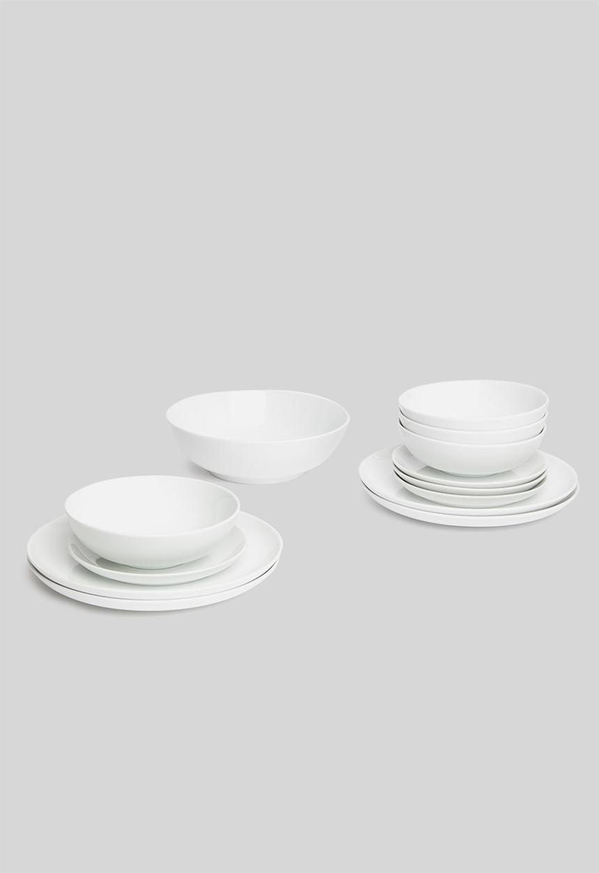 Galateo - Super white coupe 12 pce dinner set - white 