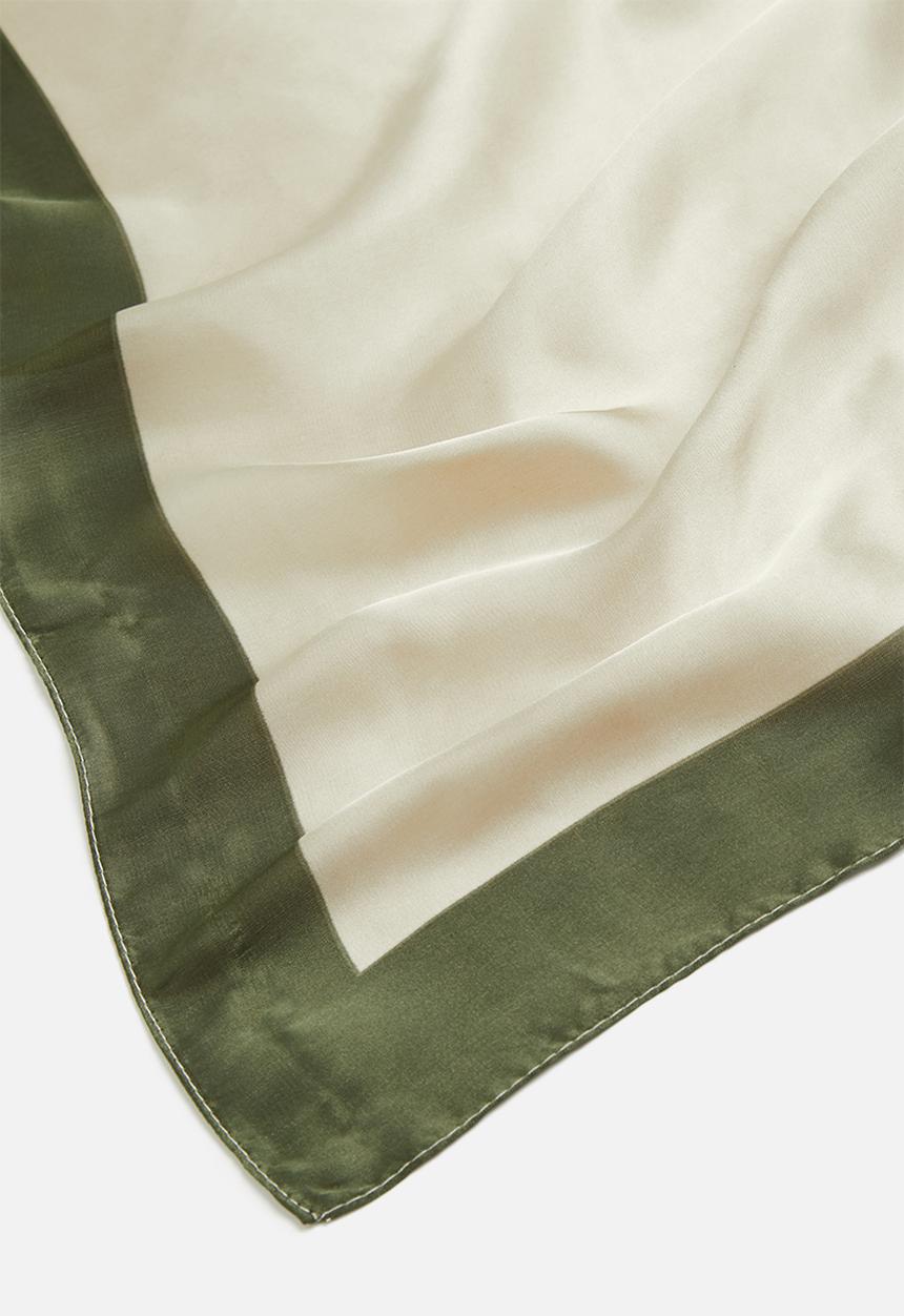 Superbalist - Colourblock neckerchief - green & cream
