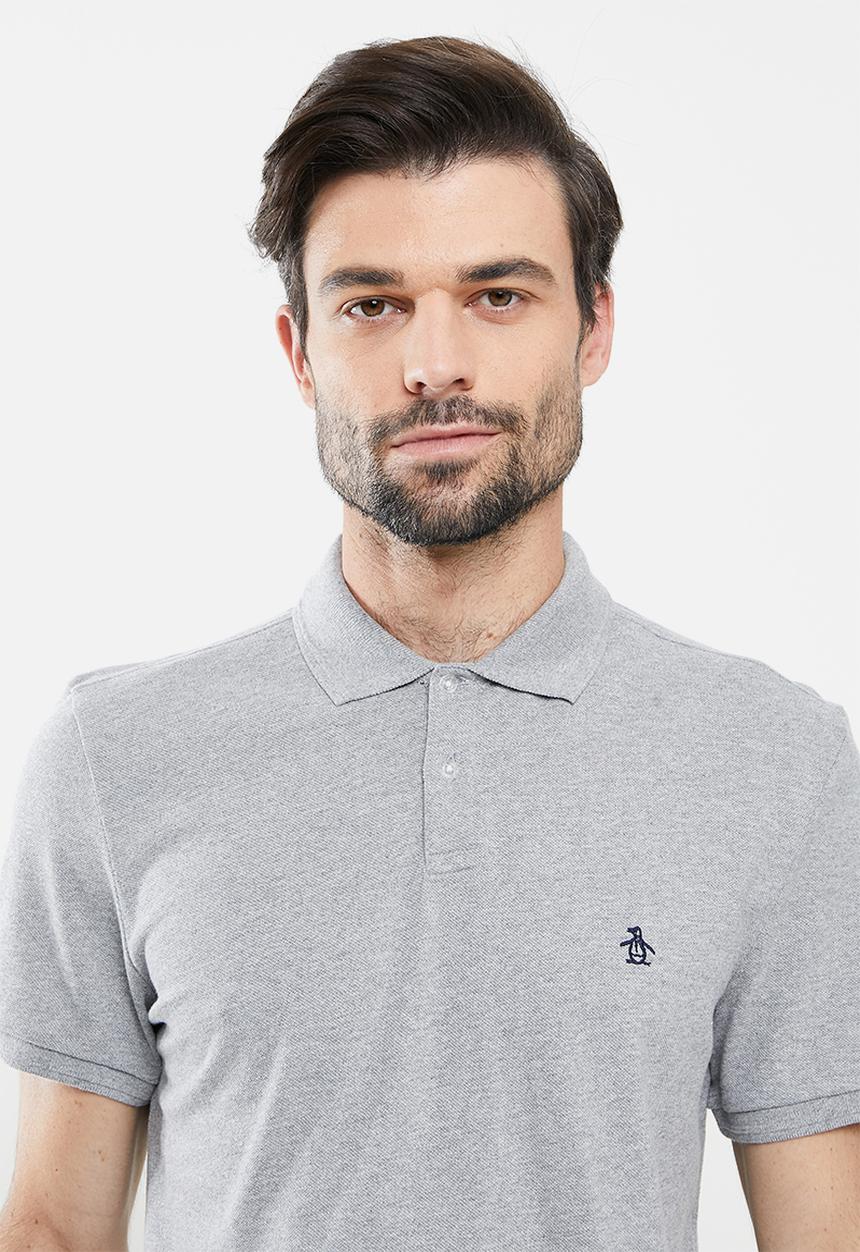 Original Penguin - Raised rib polo - rain heather
