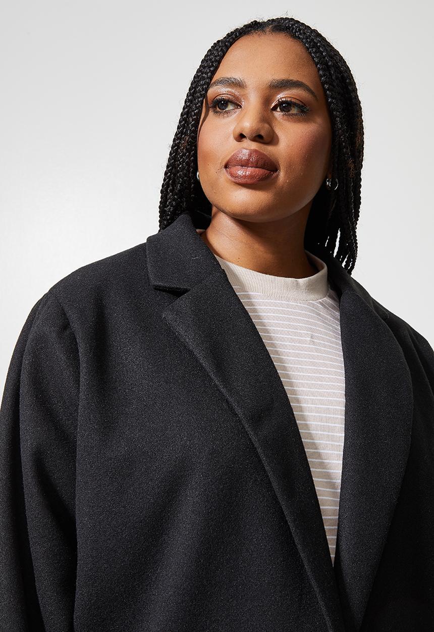 Superbalist - Midi blazer coat - black