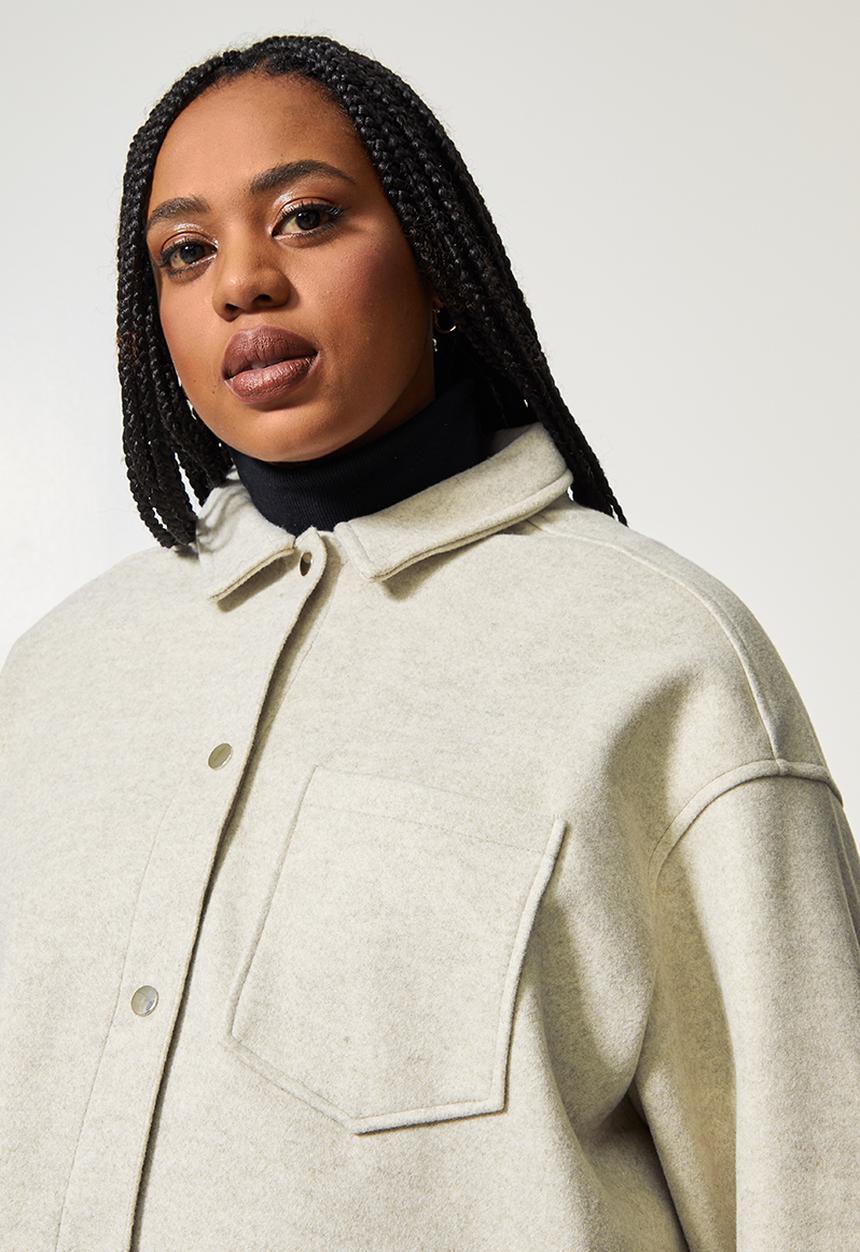 Superbalist - Melton over shirt - oatmeal