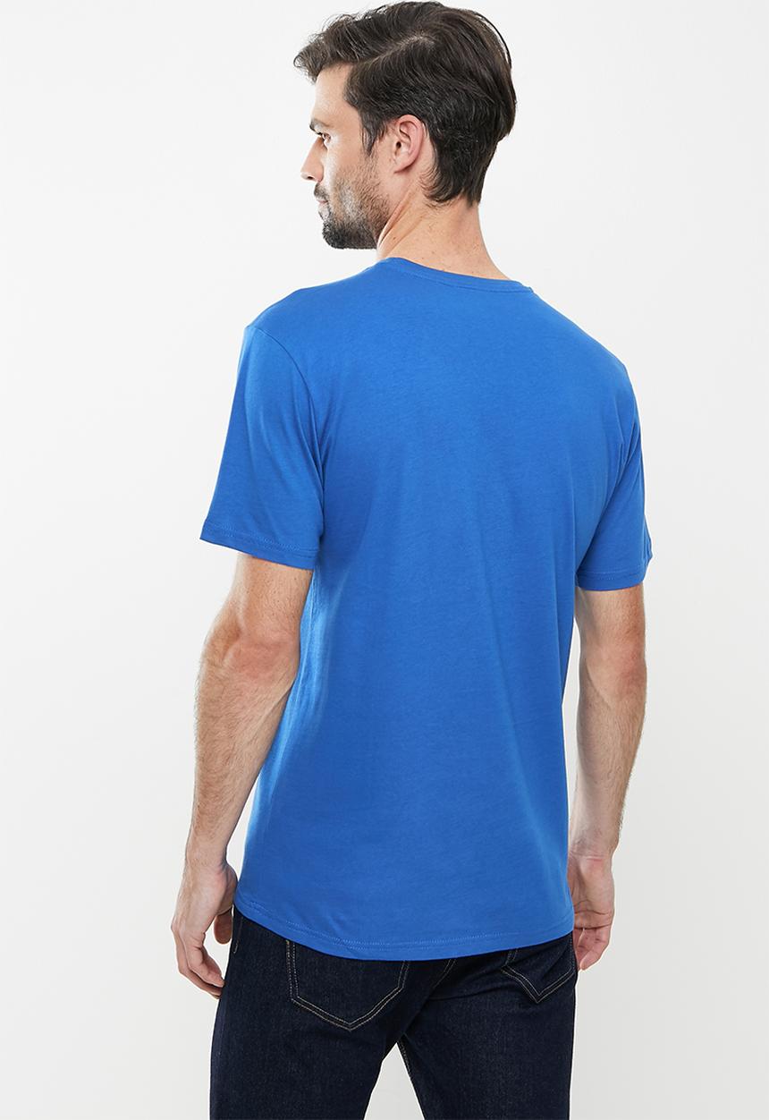 POLO - Plain CN Short Sleeve Tee - Blue
