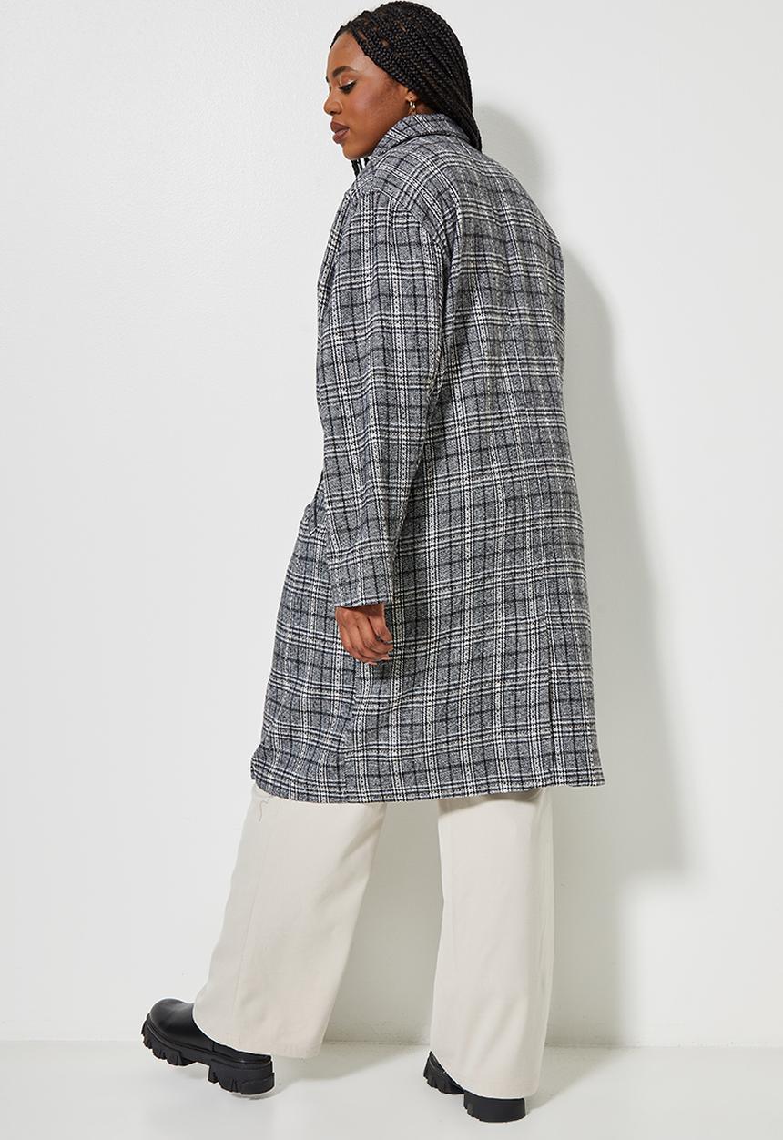 Superbalist - Midi blazer coat - check