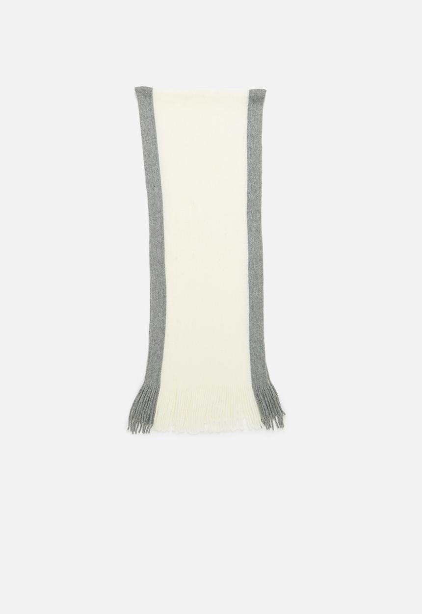 edit - Colourblock scarf - grey & cream