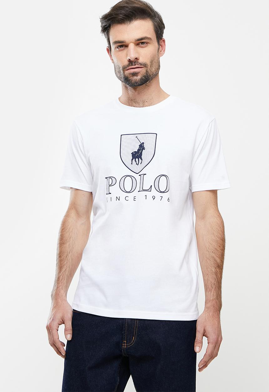 POLO - Cory Crest crew neck Short sleeve Tee  - White