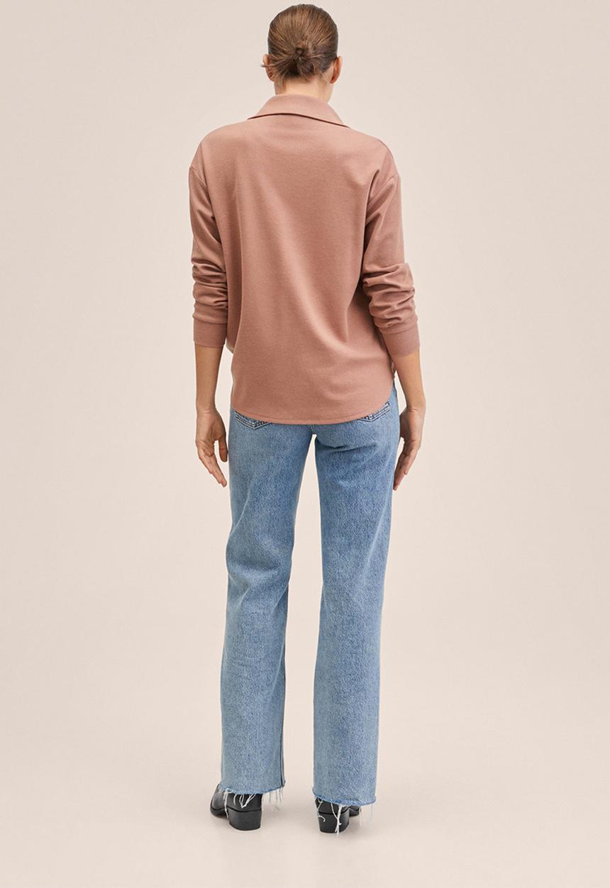 MANGO - Sweatshirt pique2 - pink