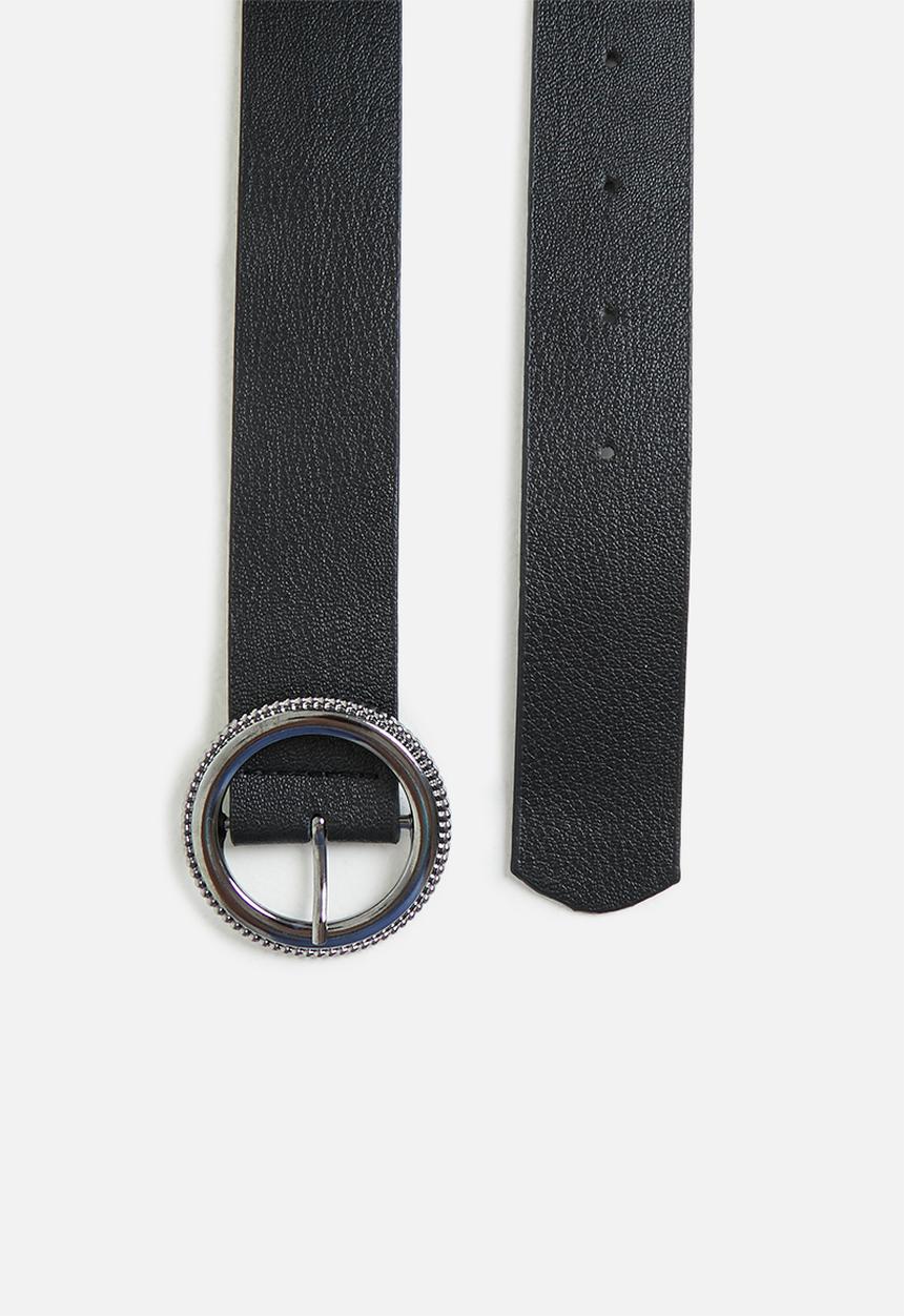 Trendyol - Round buckle  pack belts - brown & black 