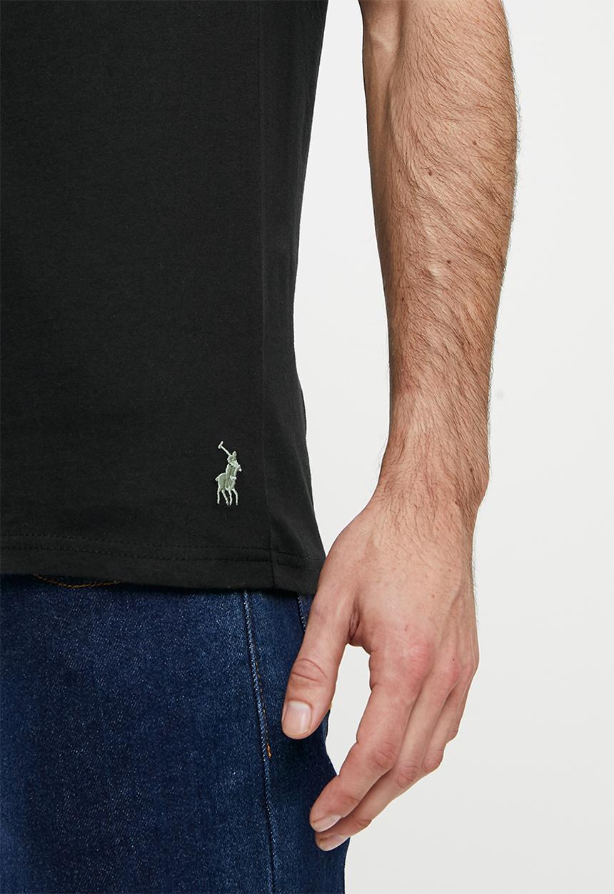 POLO - Flocked Bold Logo SS Tee - Black