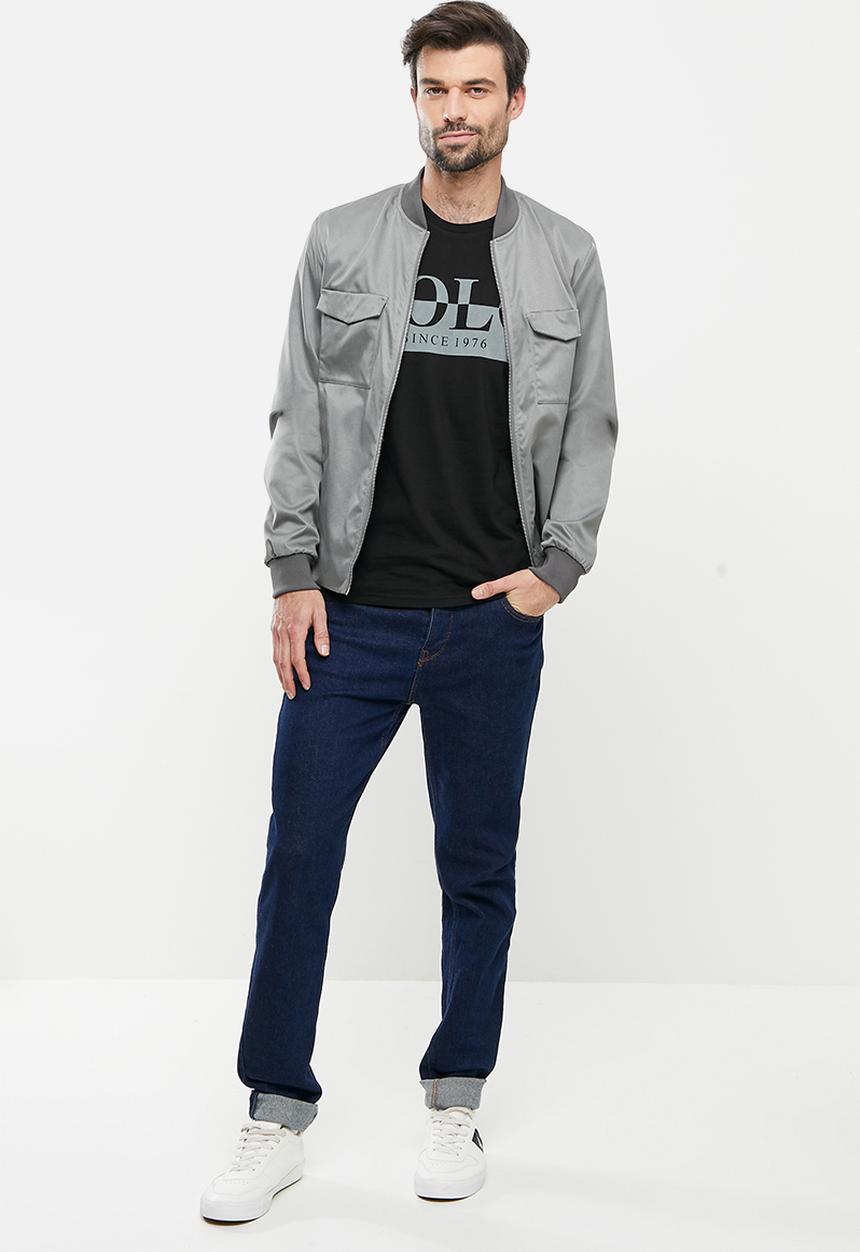 POLO - Flocked Bold Logo SS Tee - Black