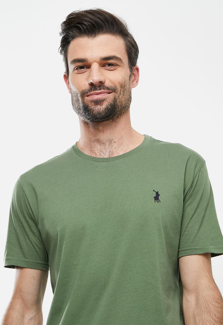 POLO - Plain CN Short Sleeve Tee - Green