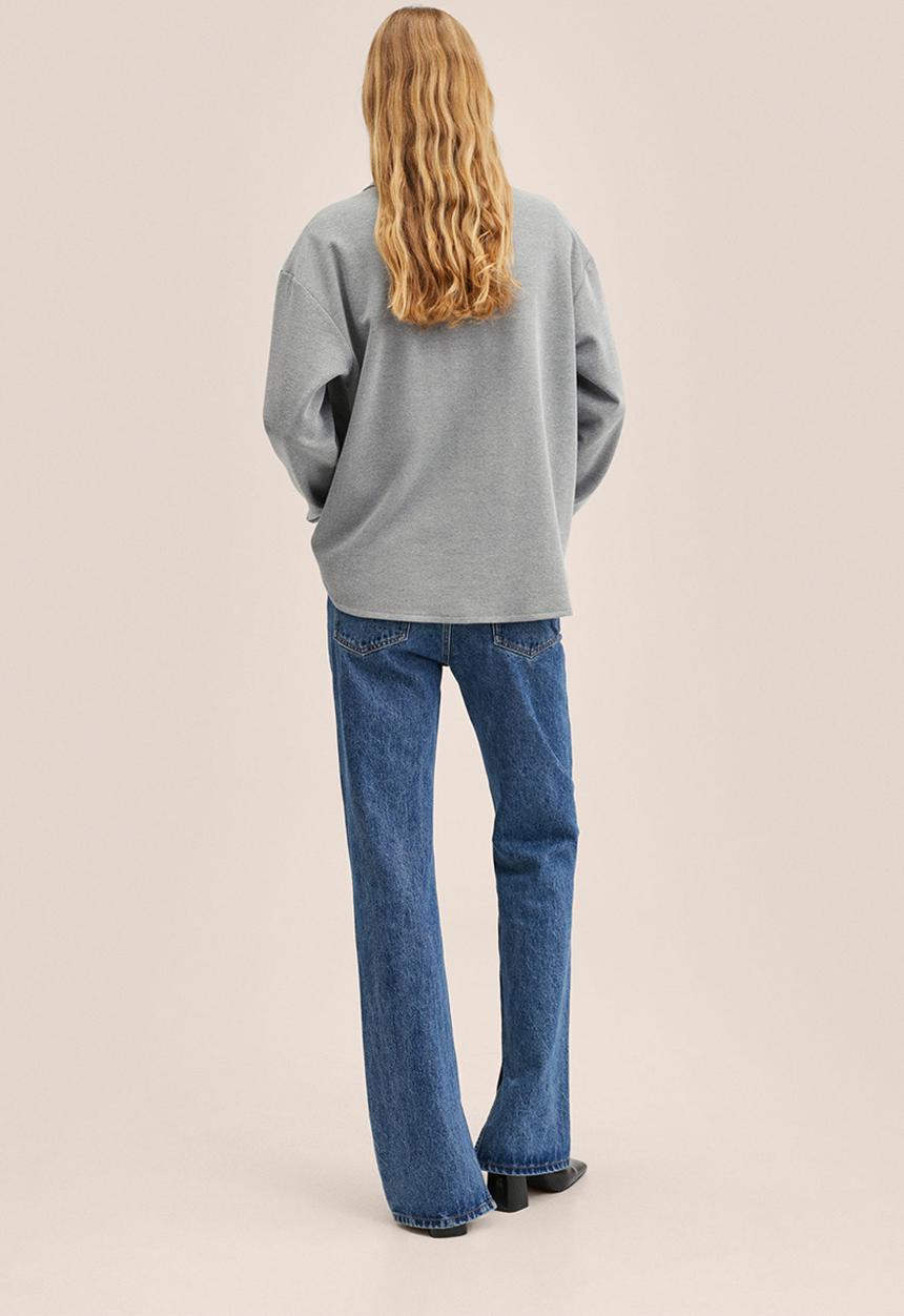 MANGO - Sweatshirt pique2 - medium grey