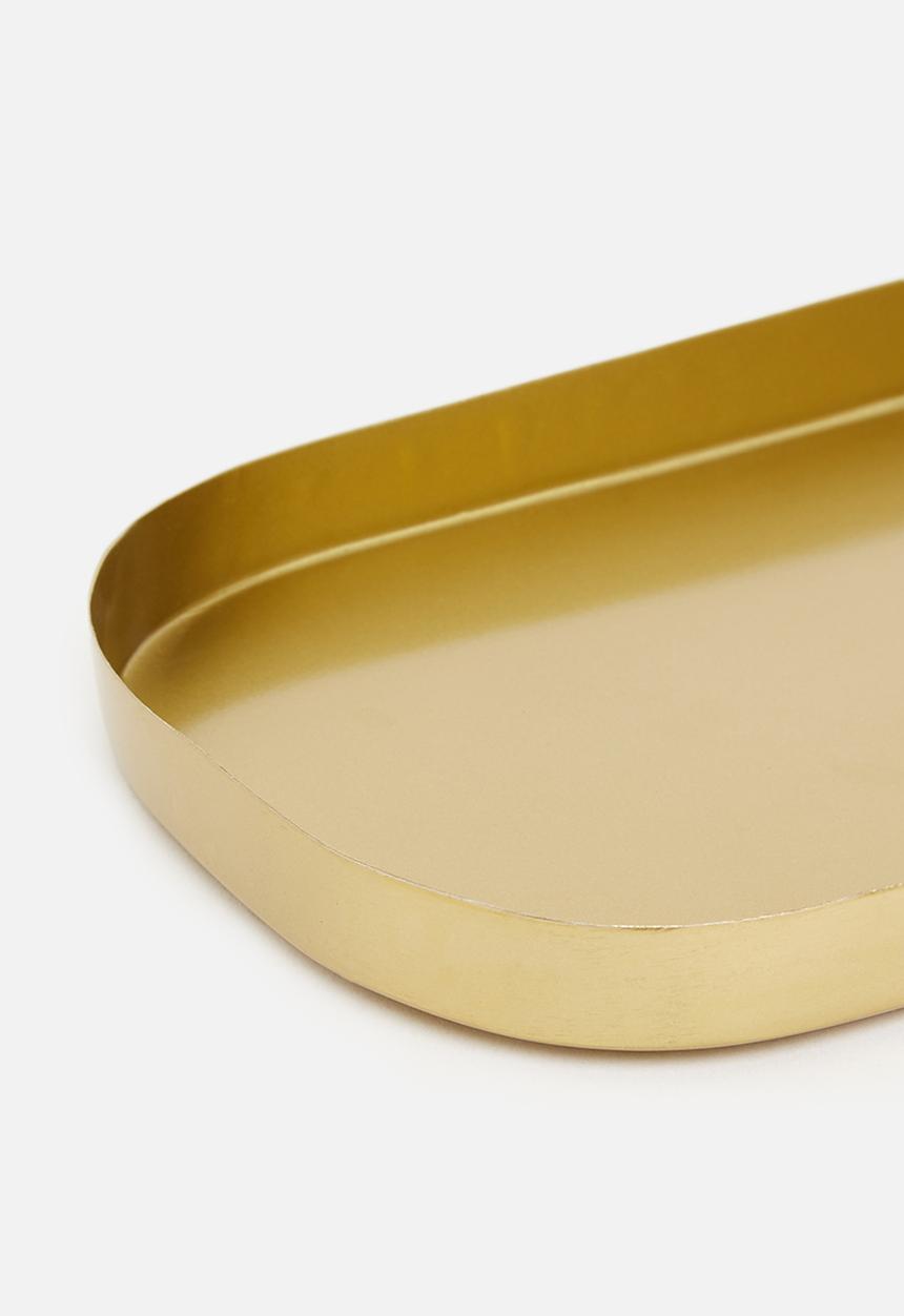Sixth Floor - Oval tray - gold