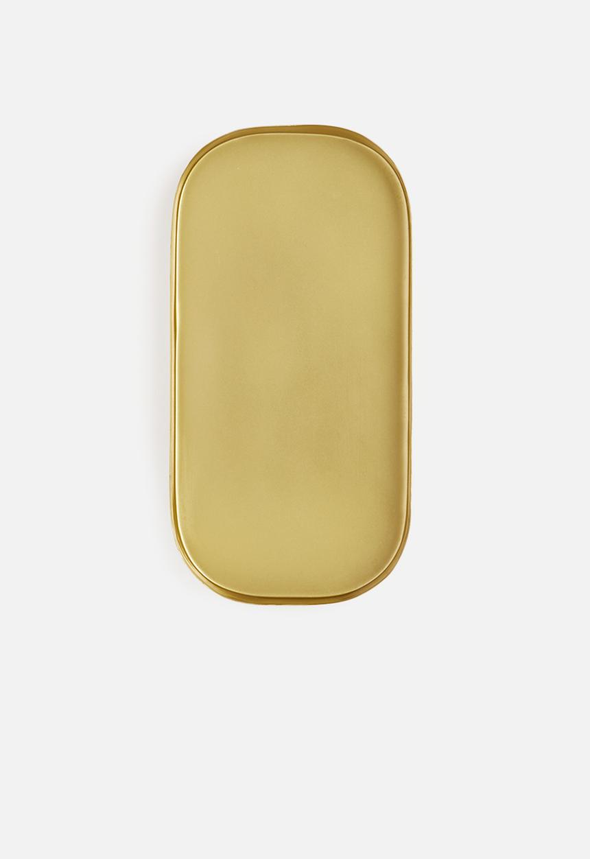 Sixth Floor - Oval tray - gold
