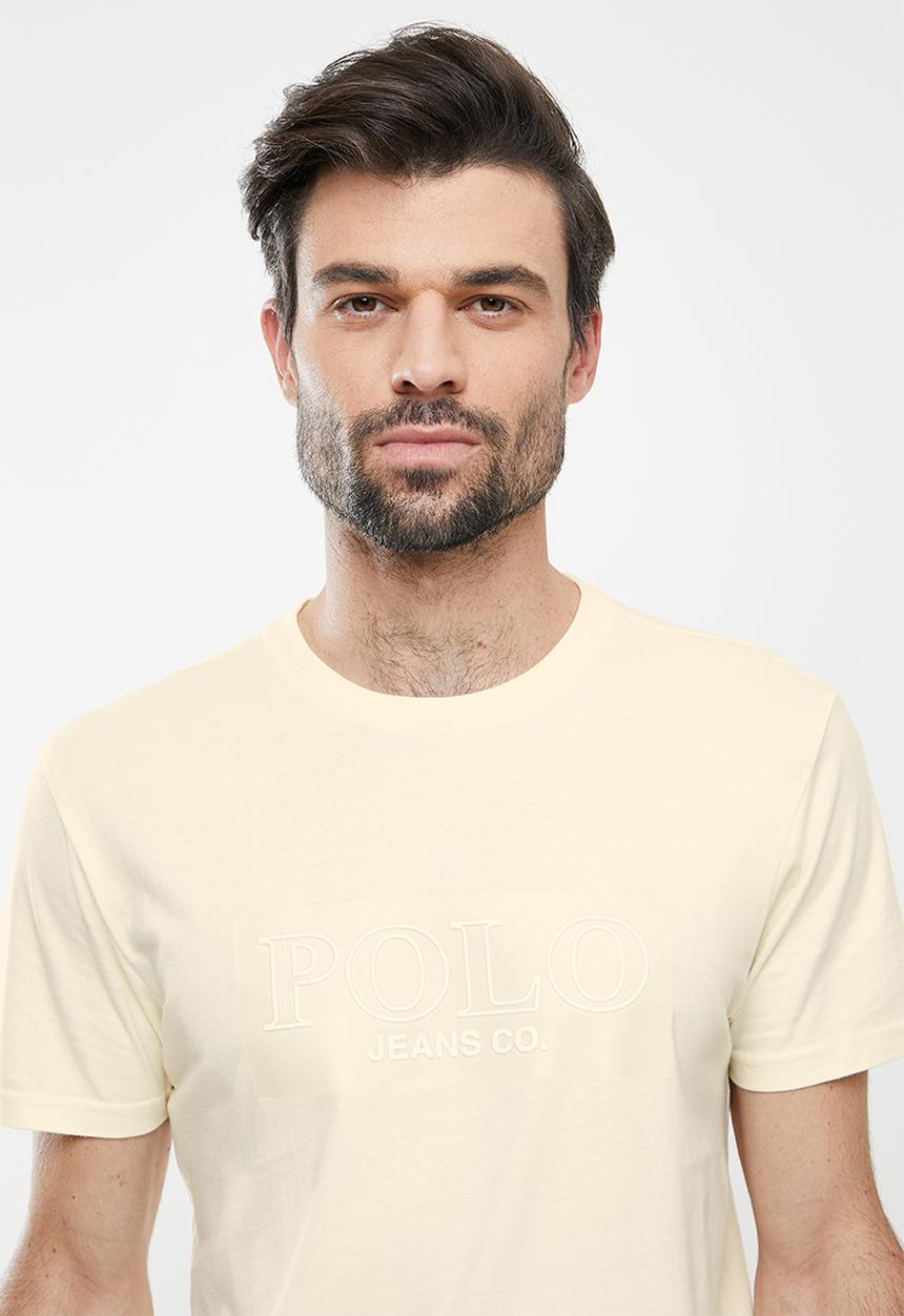 POLO - PJC Embossed short sleeve Tee - Stone