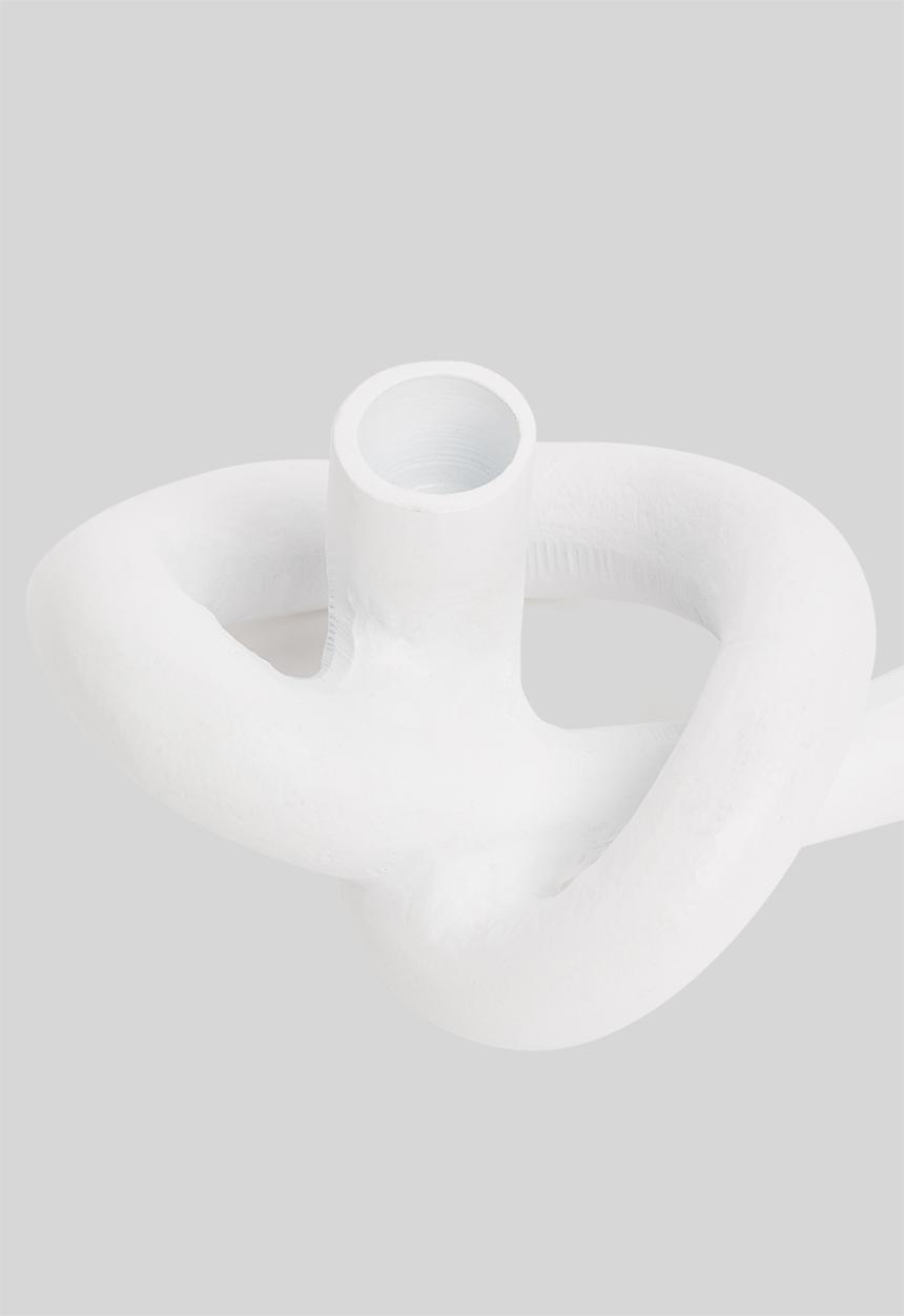 Sixth Floor - Loopy dinner candle holder - white