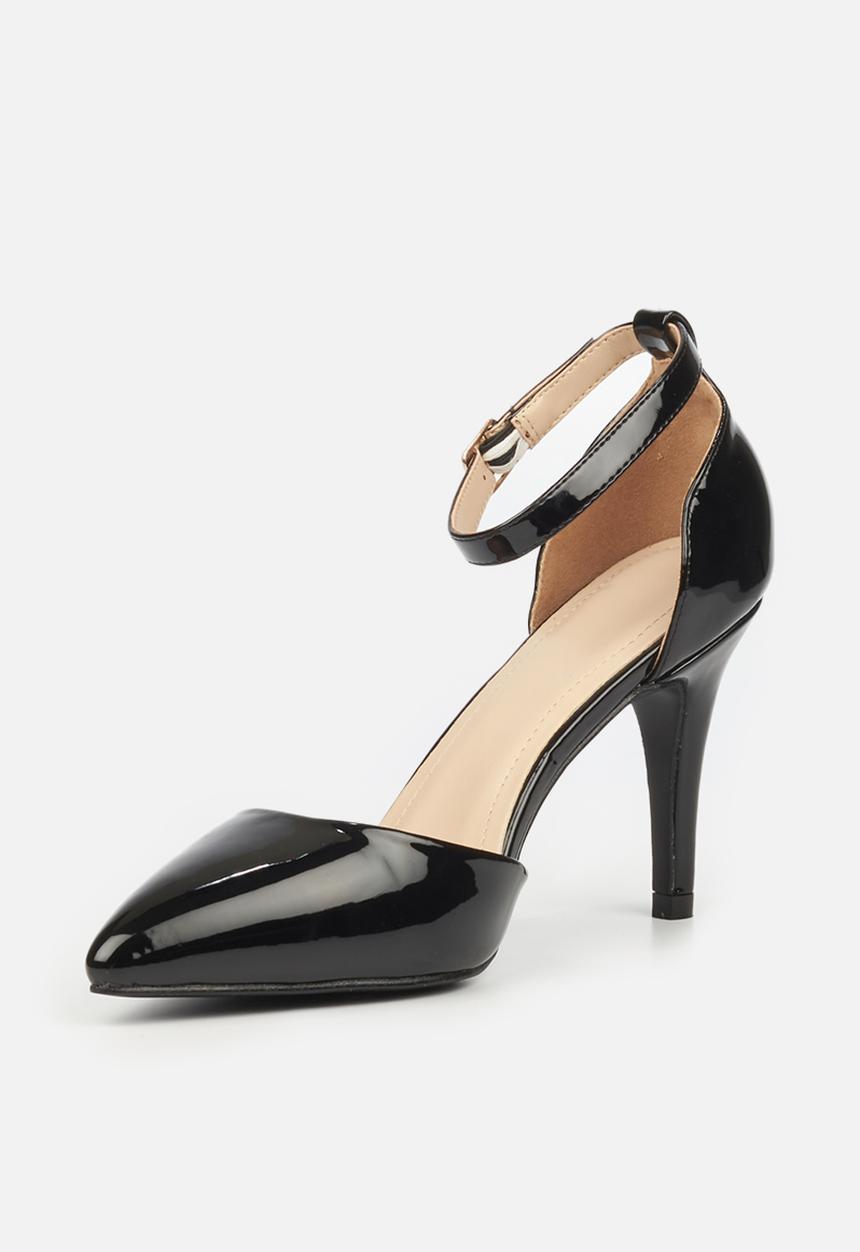Butterfly Feet - Lexi 1 ankle strap heel - black