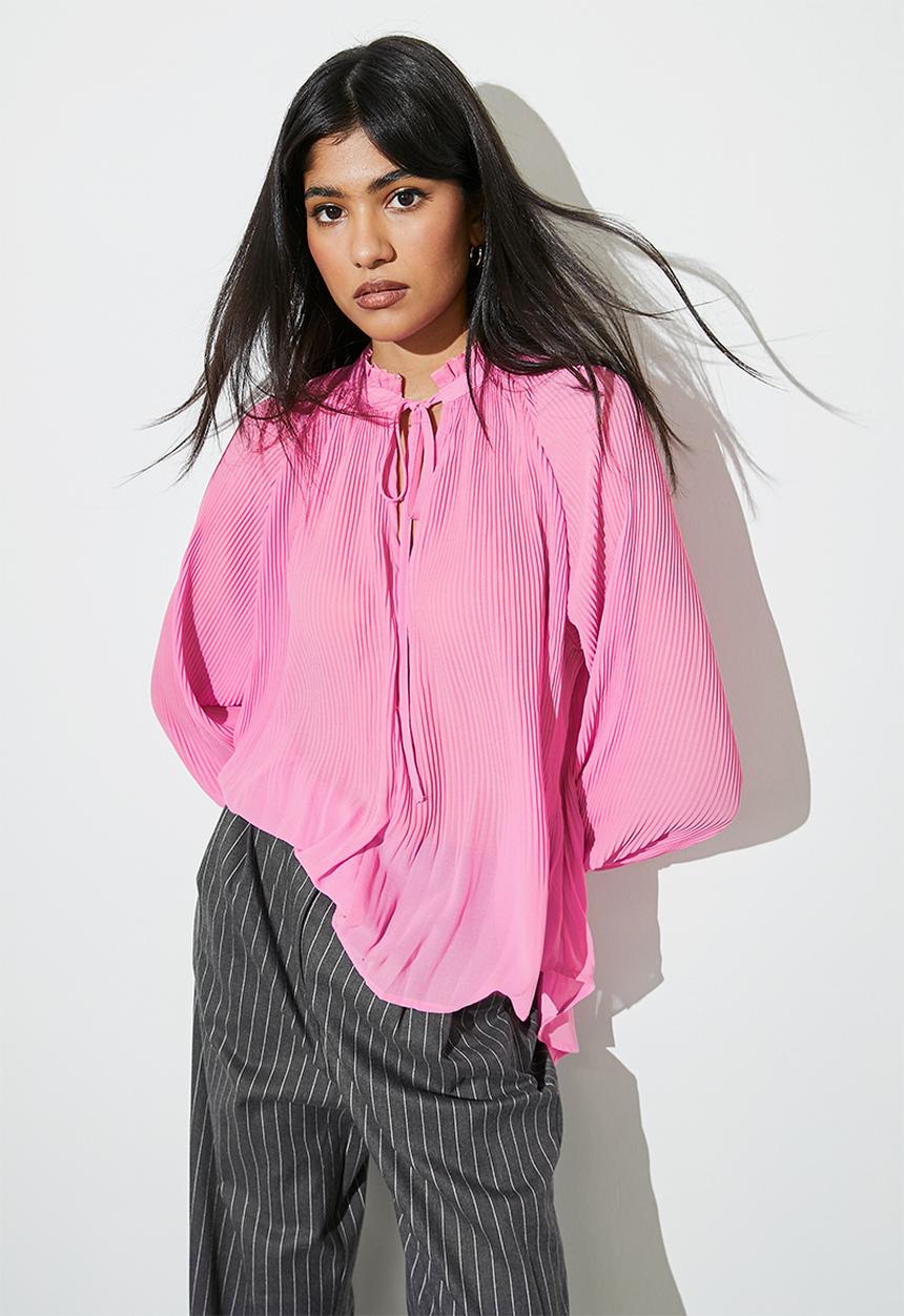Superbalist - Mushroom pleated blouse - pink