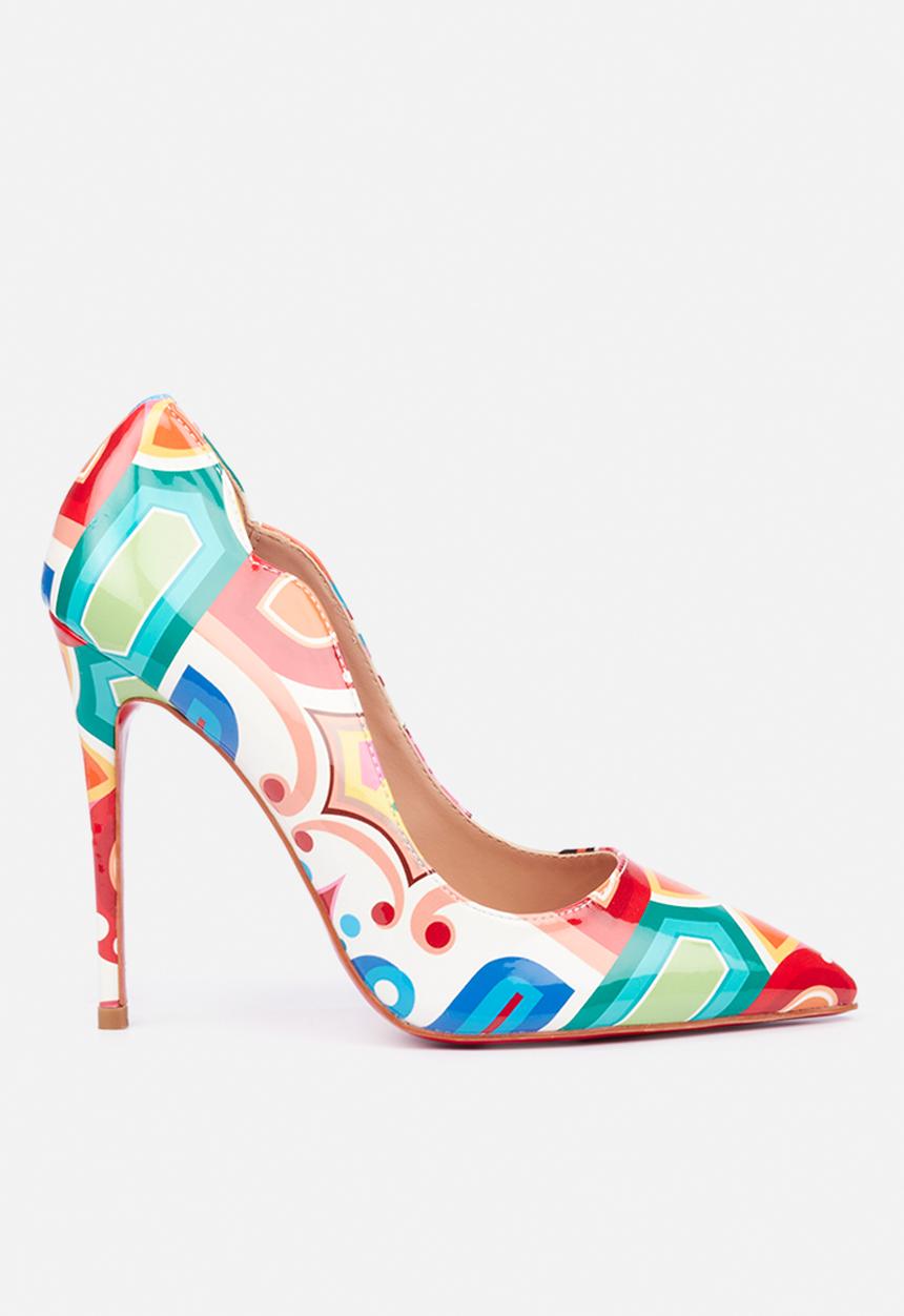 Miss Black - Lou16 court heel - multi