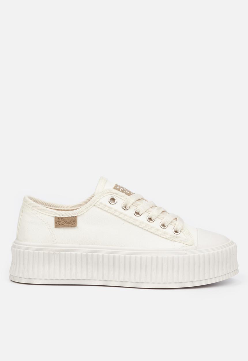 Miss Black - Kiss3 flatform sneaker - white