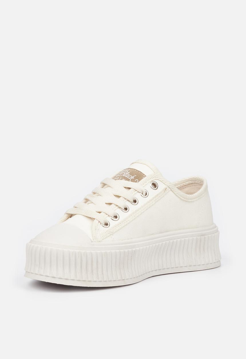 Miss Black - Kiss3 flatform sneaker - white