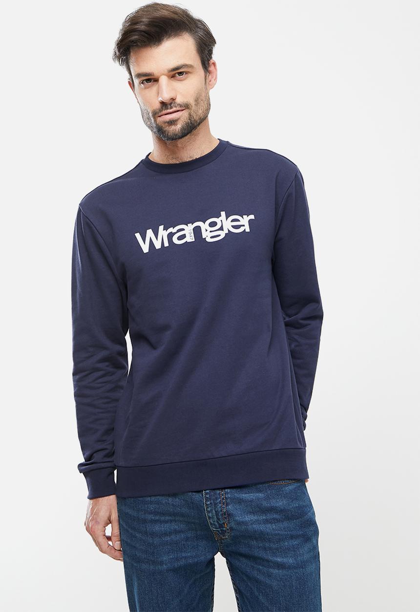 Wrangler - Big chest logo sweat - navy