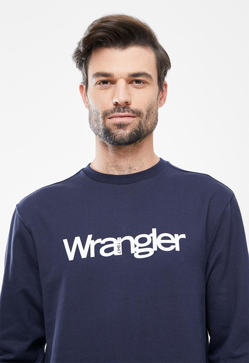 Wrangler - Big chest logo sweat - navy