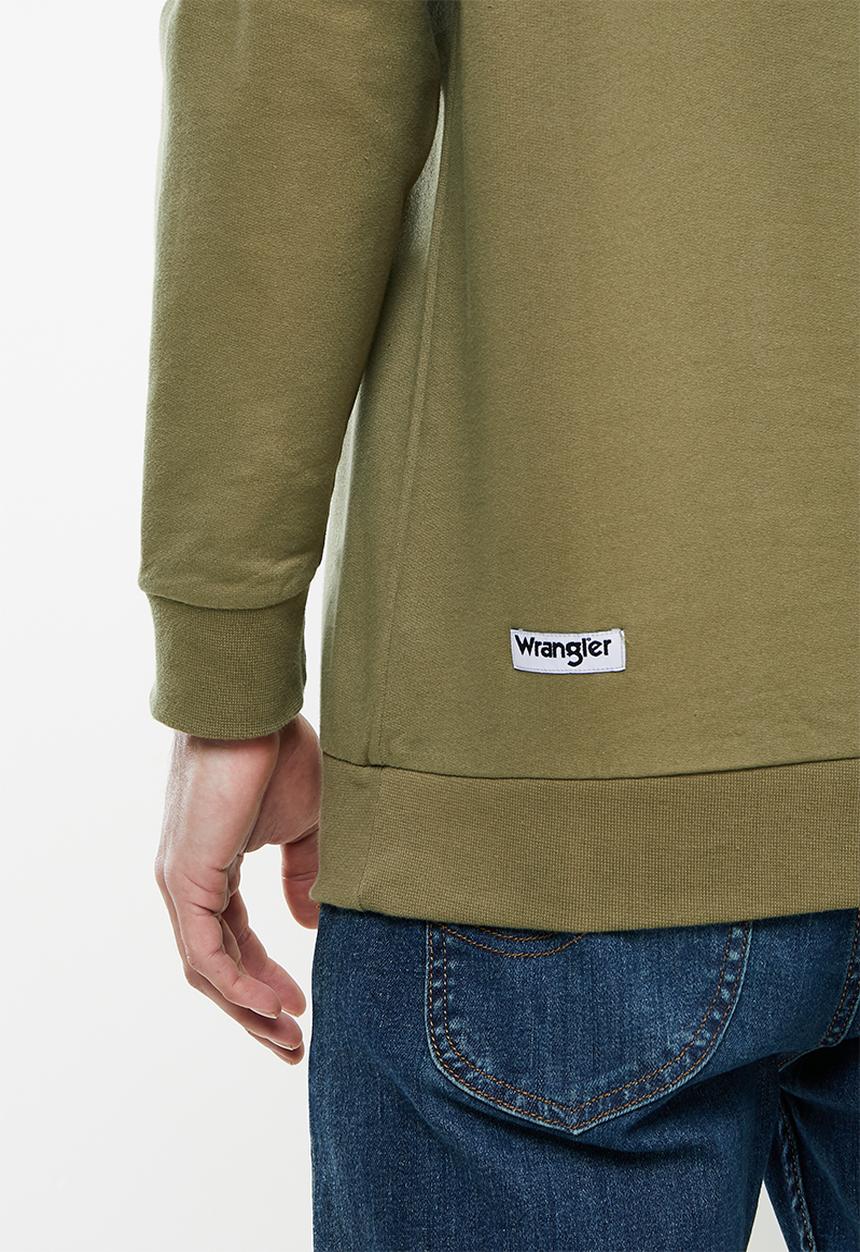 Wrangler - Small box crew sweat - dusty green