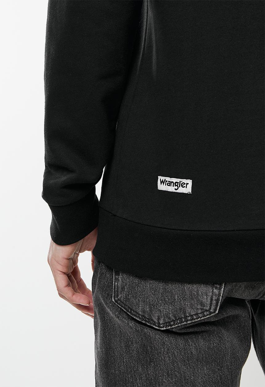 Wrangler - Small box crew sweat - black