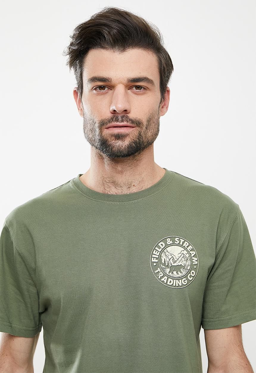 Field & Stream - Walker short sleeve tee - dark olive green