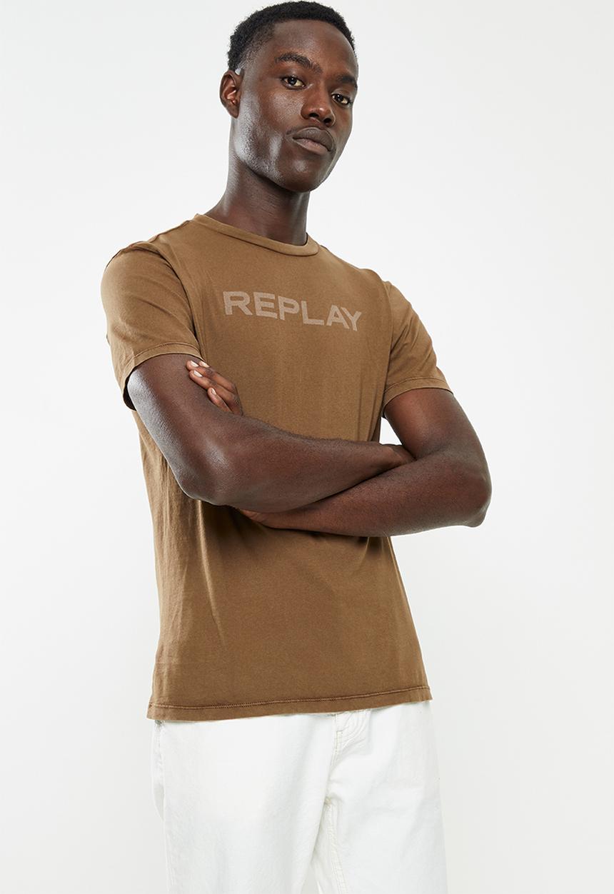 Replay - Replay short sleeve garment dye tee - brown