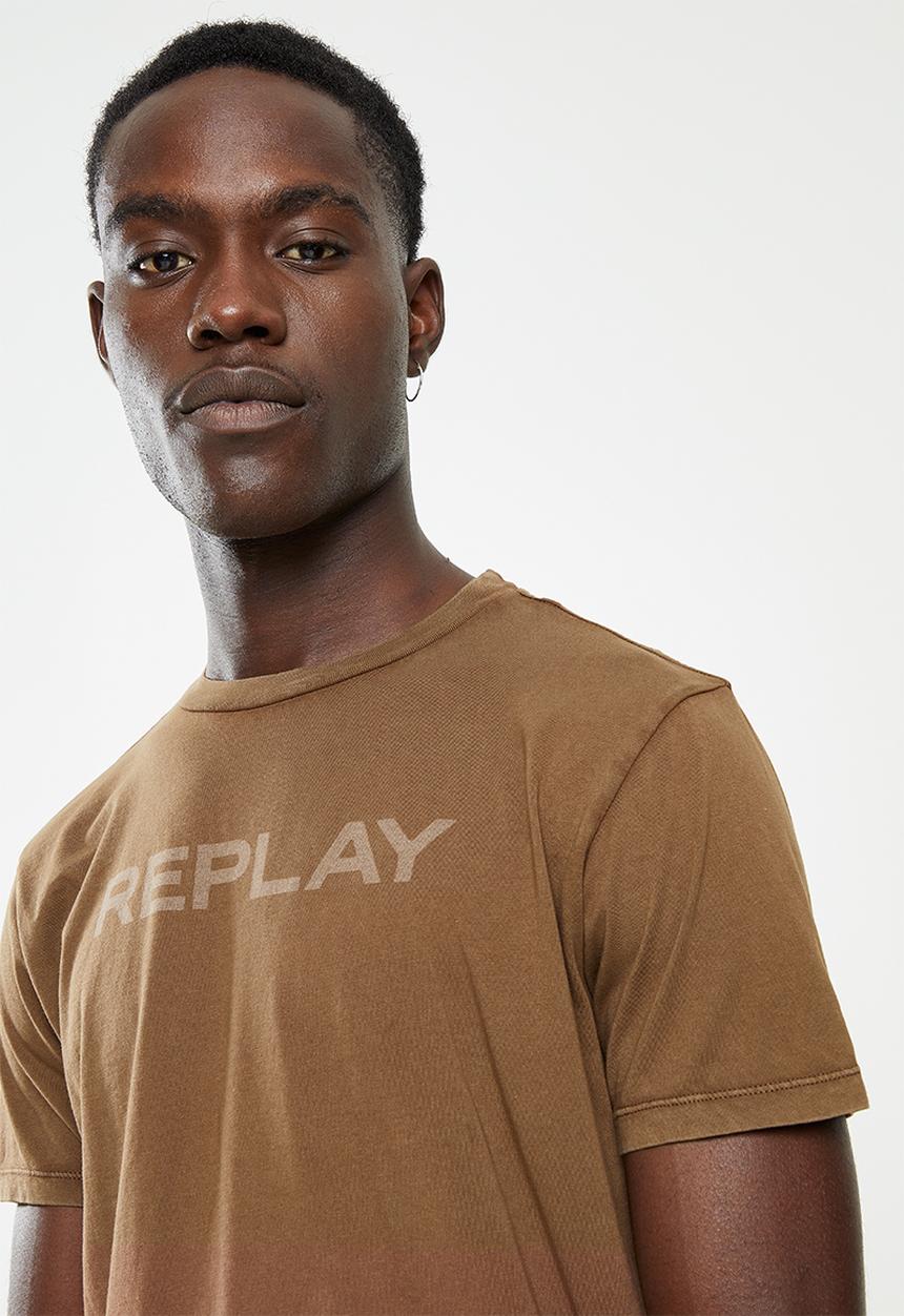 Replay - Replay short sleeve garment dye tee - brown