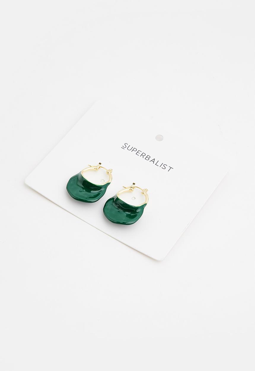 Superbalist - Emma earrings - green & gold