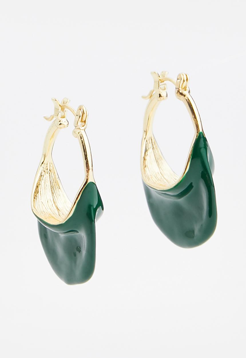 Superbalist - Emma earrings - green & gold