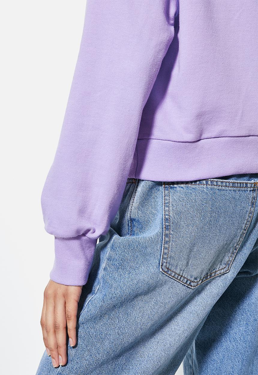 Superbalist - Graphic crop hoodie - lilac