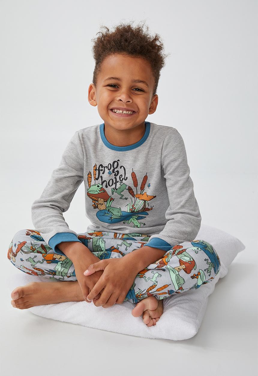 Cotton On - Noah long sleeve pyjama set - light grey