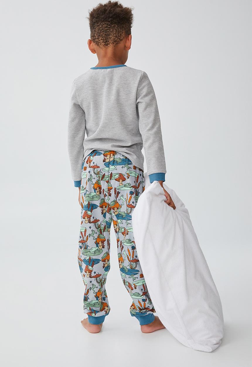 Cotton On - Noah long sleeve pyjama set - light grey